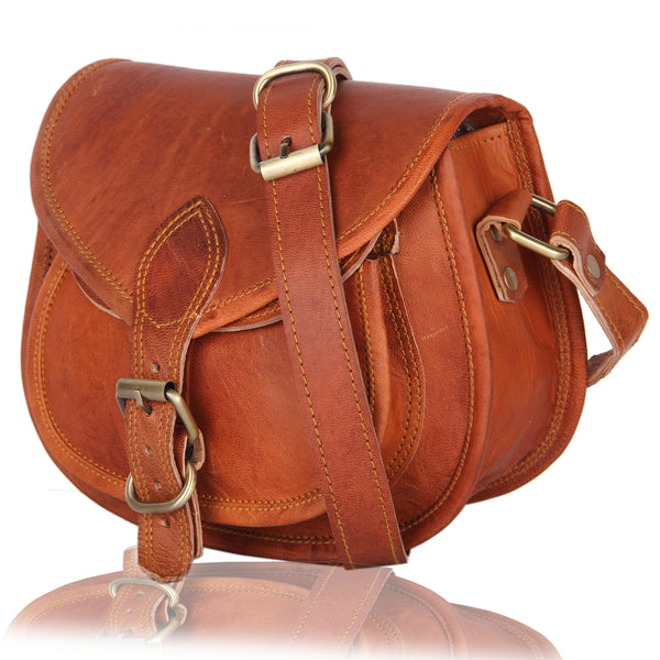 Women's Handmade Leather Saddlebag Purse