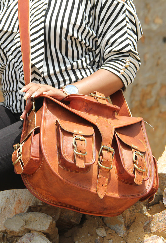 Leather bag NANNINI Gold in Leather - 32214628