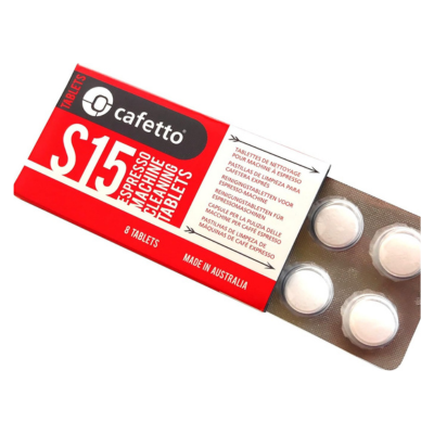 Cafetto S15 High Performance Espresso Machine Cleaning Tablets (8 Tablets Blister)