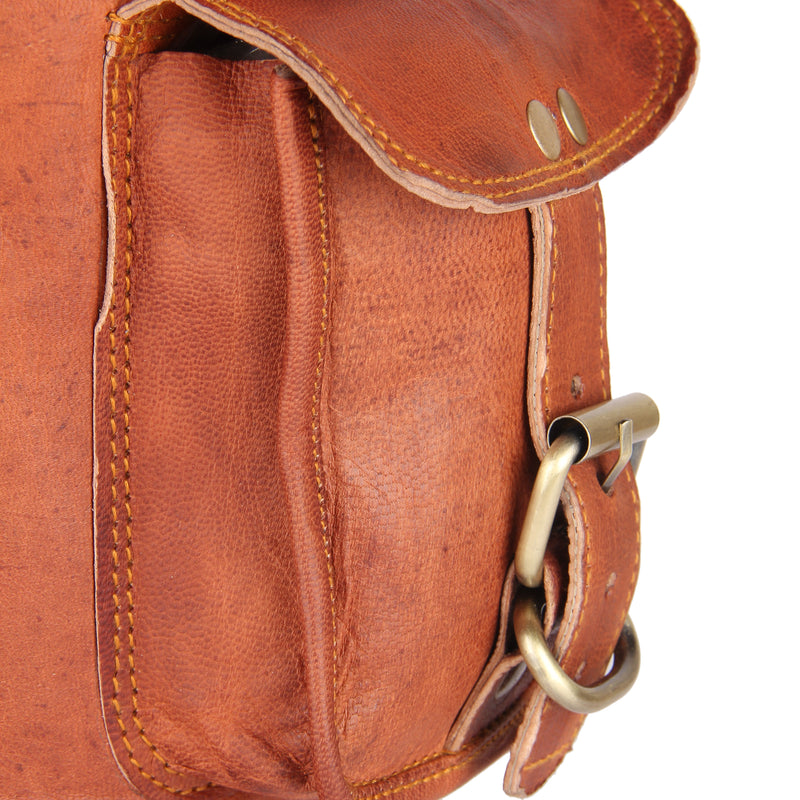 16" Genuine Leather Retro Rucksack