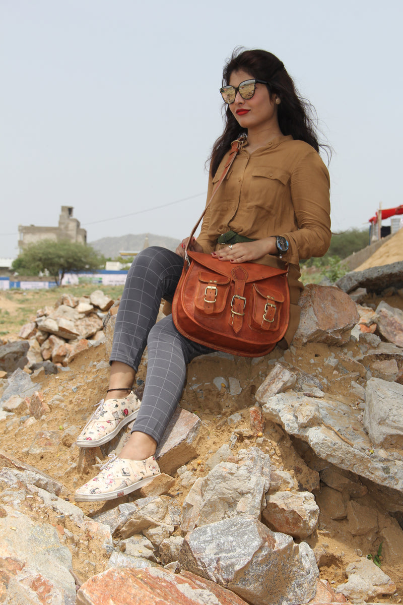 Women's Handmade Leather Boho-Gypsy Purse